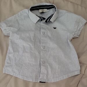 Kids White Button Down Shirt